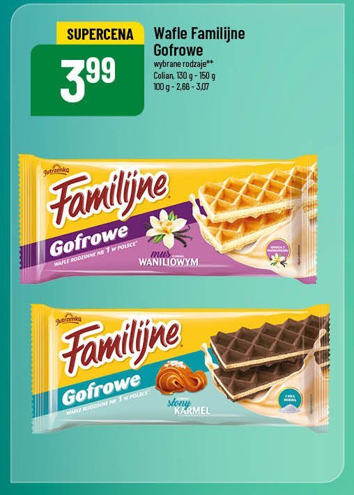 Wafle gofrowe słony karmel Jutrzenka familijne promocja