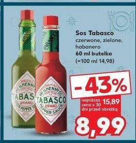 Sos green pepper sauce Tabasco promocja