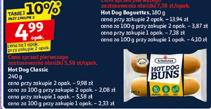 Bułka hot-dog maxi Schulstad promocja w Auchan