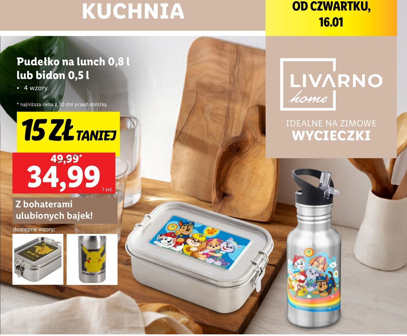 Bidon psi patrol 500 ml LIVARNO HOME promocja w Lidl