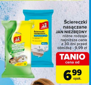 Ściereczki nasączone antybakteryjne Jan niezbędny promocja