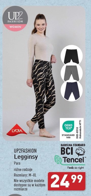 Legginsy damskie m-xl Up2fashion promocja w Aldi