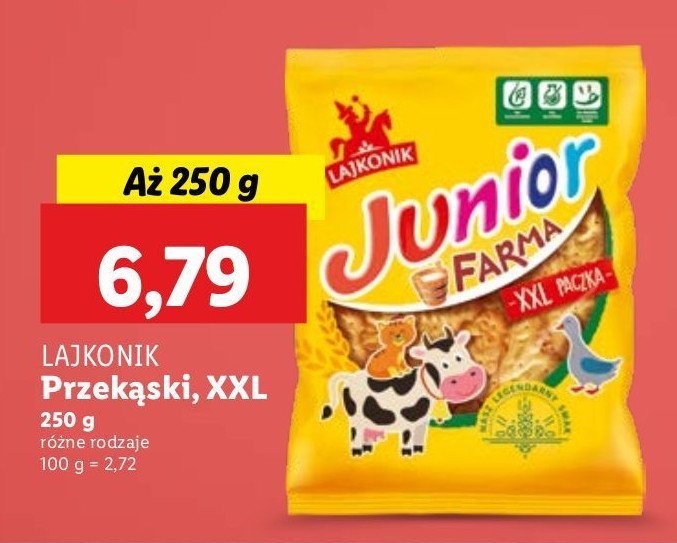 Krakersy farma Lajkonik junior promocja