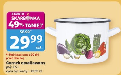 Garnek emaliowany prostry bruna 12 cm Florentyna promocja w Auchan