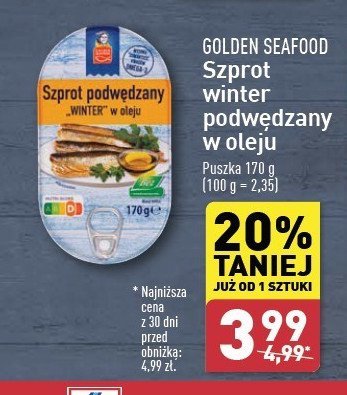 Szprot podwędzany winter w oleju Golden seafood promocja