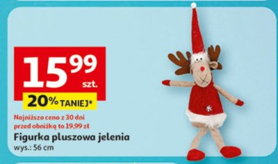 Figurka pluszowa jelenia promocja w Auchan
