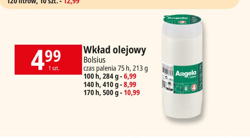 Wkład olejowy 4 dni Angela promocja w Leclerc