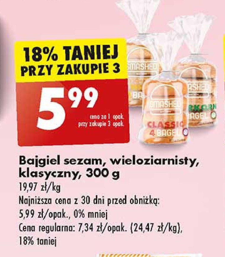 Bajgle wieloziarniste Smashed promocja