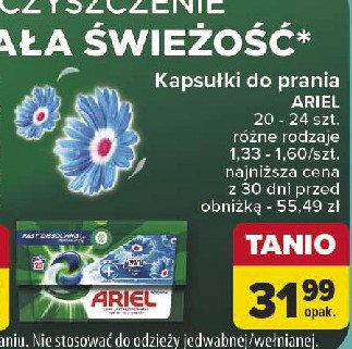 Kapsu艂ki do prania touch of lenor fresh Ariel all in 1 promocja
