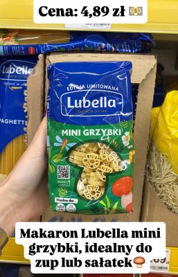 Makaron mini grzybki promocja w Dino
