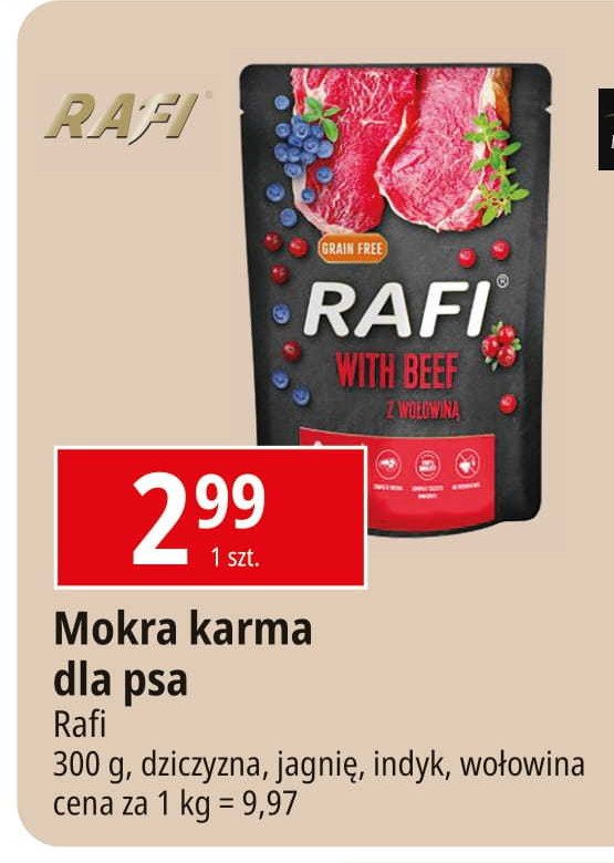 Karma dla psa z indykiem Rafi promocja