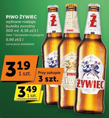 Piwo Żywiec wybrane rodzaje butelka zwrotna promocja w Euro Sklep