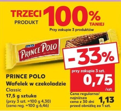 Wafel Prince Polo w czekoladzie Classic promocja w Kaufland