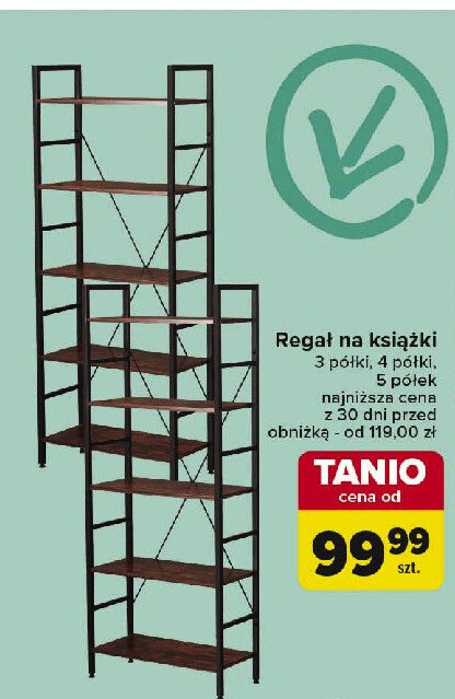 Regał na książki 4 półki promocja