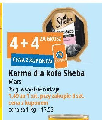 Karma dla kota pate z koktajlem drobiowym Sheba classics promocja