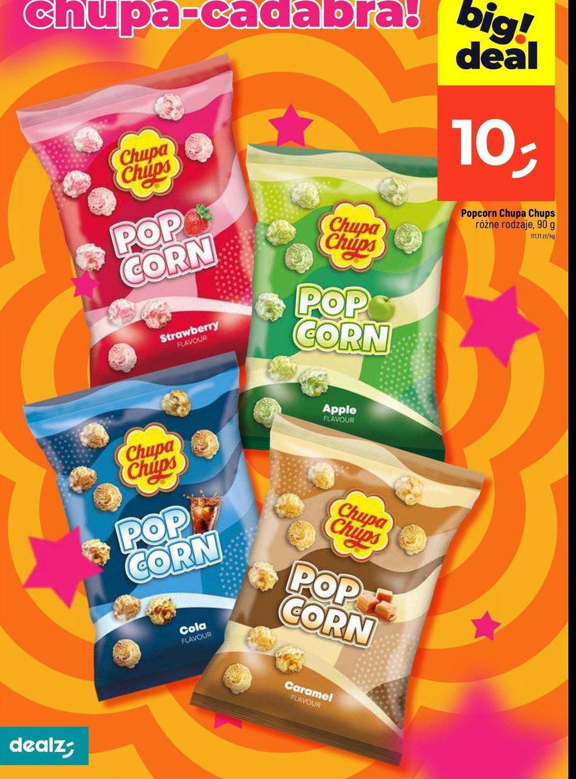 Popcorn caramel Chupa chups promocja w Dealz