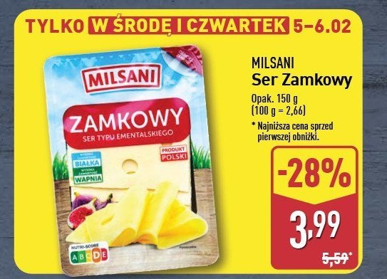 Ser zamkowy Milsani promocja