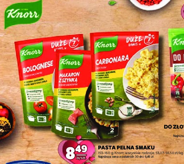 Bolognese z mięsem wołowym Knorr pasta pełna smaku promocja