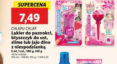 B艂yszczyk do ust lizak Chlapu chlap promocja