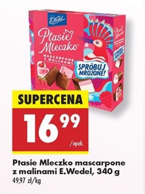 Czekoladki mascarpone z malinami E. wedel ptasie mleczko promocja