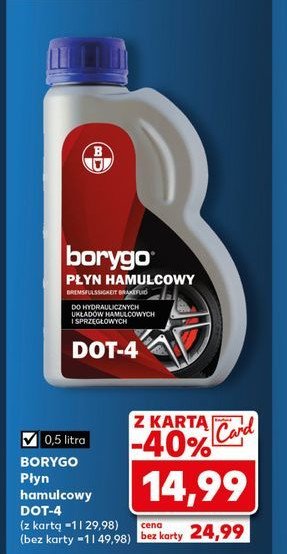 Płyn hamulcowy dot-4 Borygo promocja