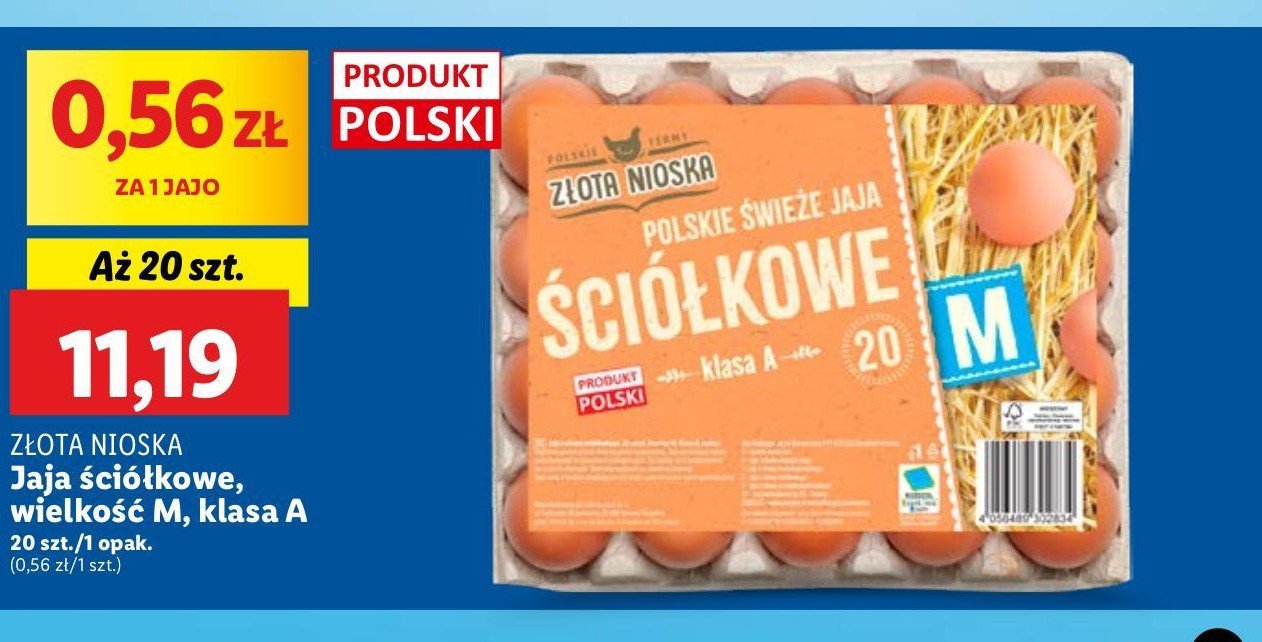 Jaja ściółkowe kl. m Złota nioska promocja