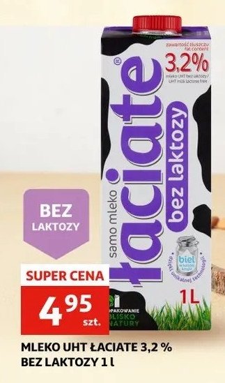 Mleko bez laktozy 3.2% Łaciate promocja