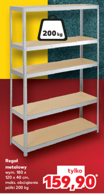 Rega艂 metalowy 180 x 120 x 40 cm promocja