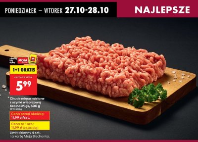 Mi臋so mielone chude z szynki wieprzowej promocja w Biedronka