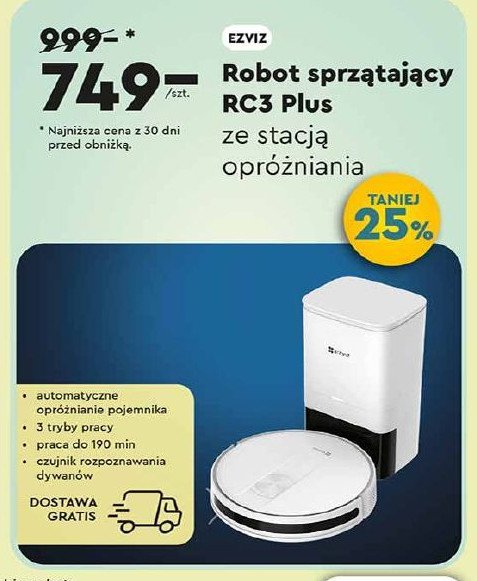 Robot rc3 Ezviz promocja w Biedronka