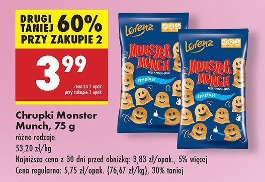 Chrupki original Lorenz monster munch promocja