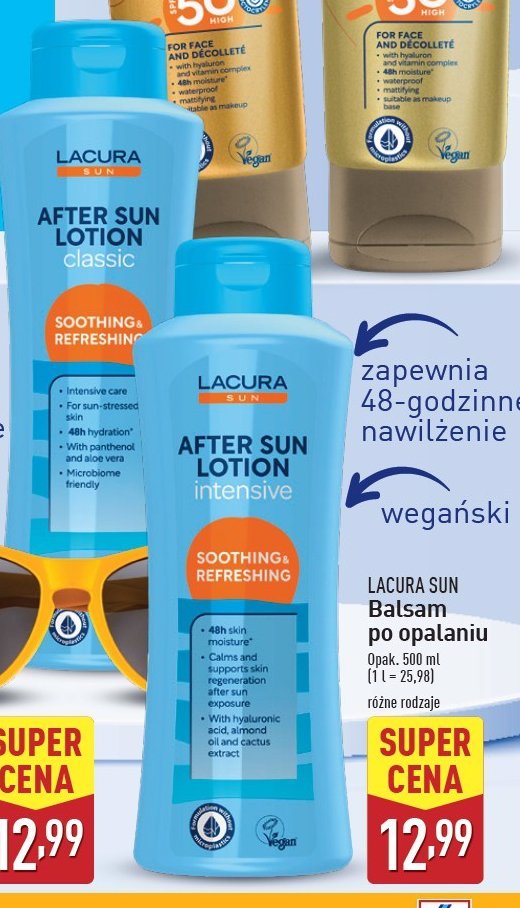 Balsam po opalaniu classic Lacura sun promocja w Aldi