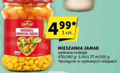 Mieszanka Jamar marchewka/kukurydza/groszek promocja w Groszek