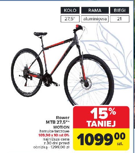 Rower mtb 27.5" promocja w Carrefour