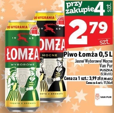Piwo Łomża 0,5 l promocja w TOPAZ