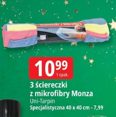 3 ściereczki z mikrofibry Monza promocja w Leclerc