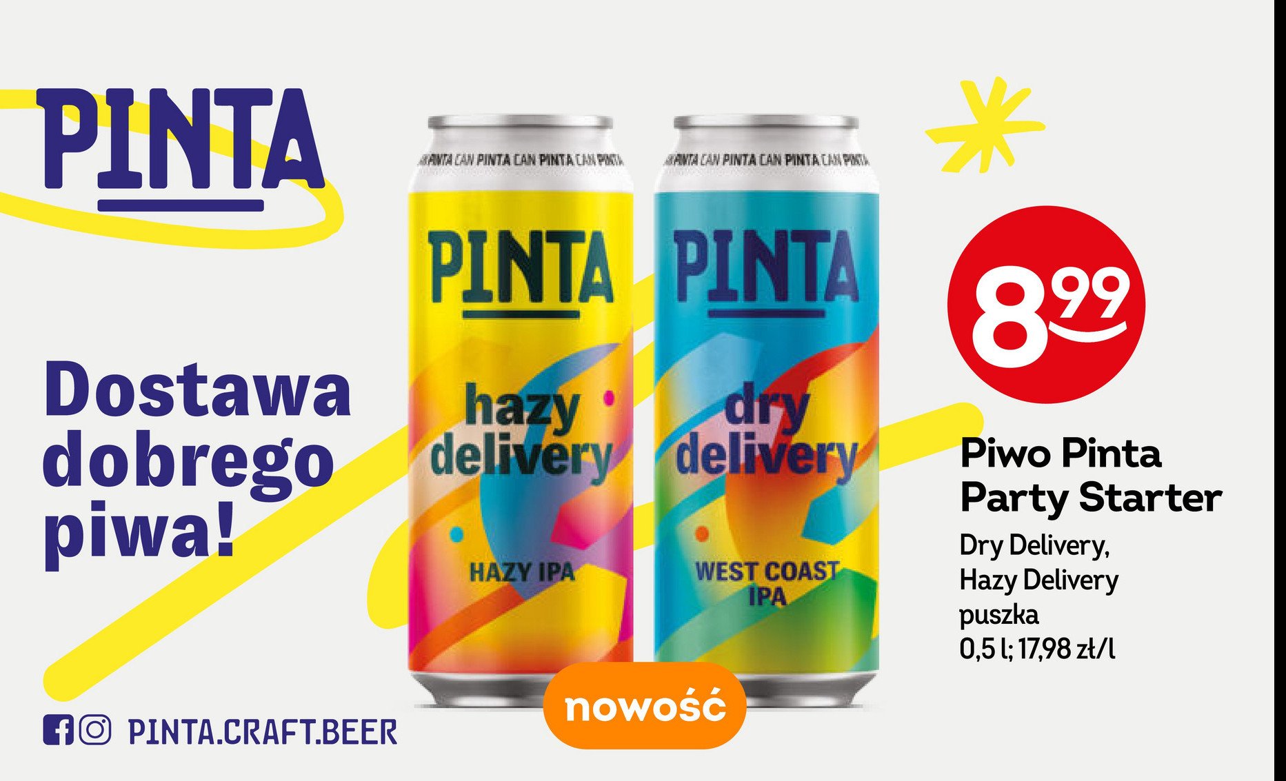 Piwo hazy delivery hazy ipa Pinta promocja w Żabka