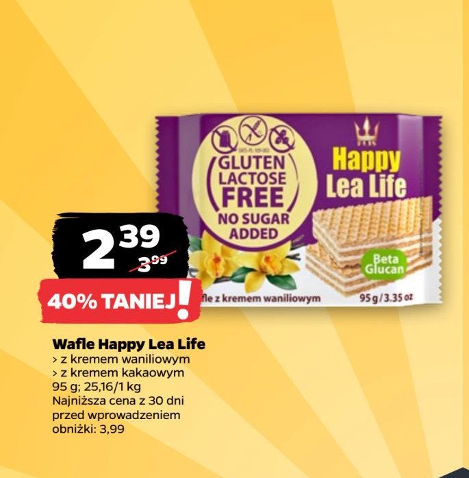 Wafle waniliowe Flis happy promocja