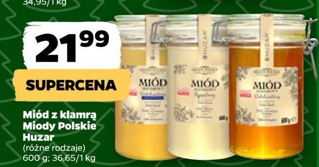 Miód gryczany Huzar promocja w Netto