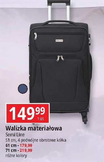 Walizka materiałowa 71 cm Semi line promocja