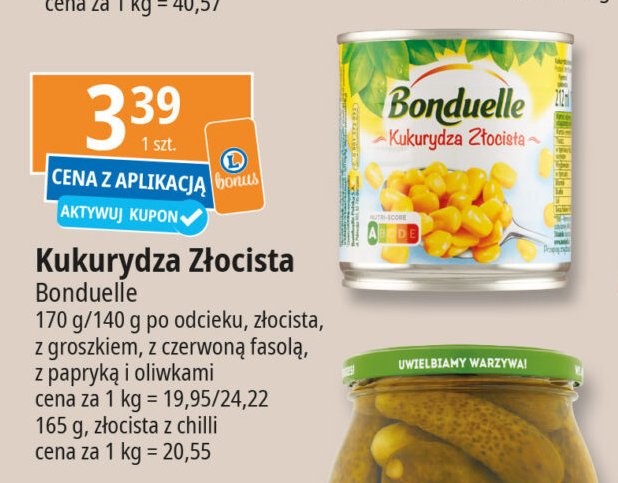 Kukurydza złocista z groszkiem Bonduelle promocja