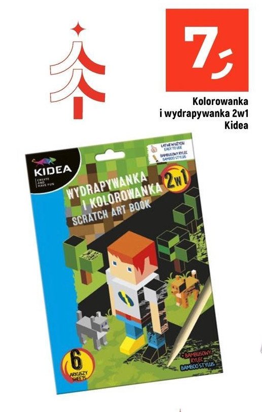 Kolorowanka i wydrapywanka 2w1 Kidea promocja w Dealz