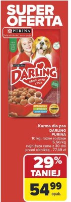 Karma dla psa DARLING PURINA 10 kg, różne rodzaje promocja w Carrefour
