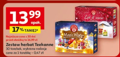 Zestaw herbat Teekanne, 30 torebek, wybrane rodzaje promocja w Auchan