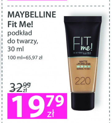 Podk艂ad matte poreless 220 natural beige Maybelline fit me! promocja