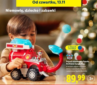 Pojazd ratunkowy z figurką Psi Patrol Jungle Pups promocja w Lidl