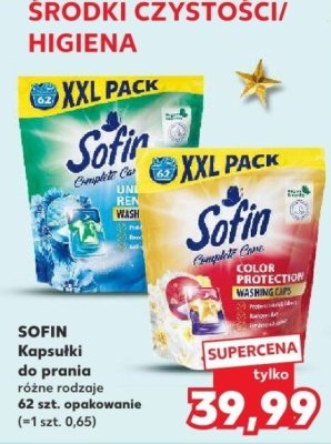 Kapsułki do prania Sofin różne rodzaje 62 szt. promocja w Kaufland