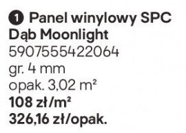 Panel winylowy SPC Dąb Moonlight promocja w Castorama