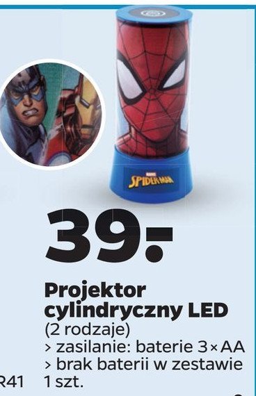 Projektor cylindryczny led spiderman promocja
