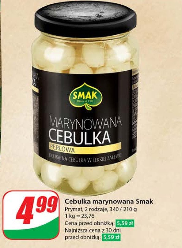 Cebulka marynowana perłowa Smak promocja w Dino